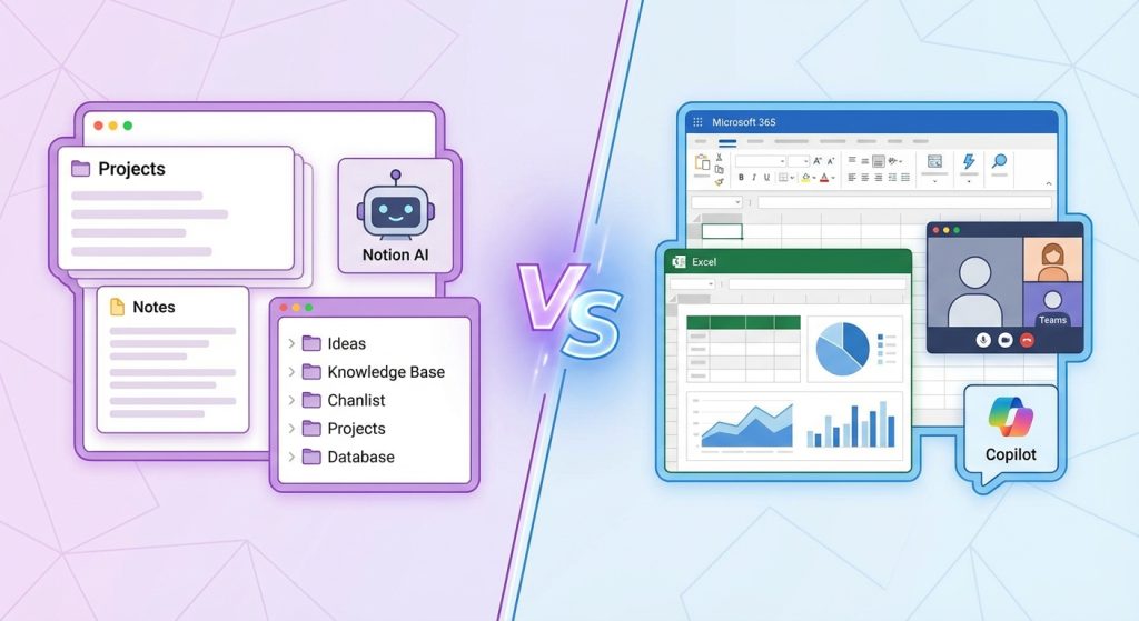 Notion AI vs Microsoft Copilot Vergleich 2026
